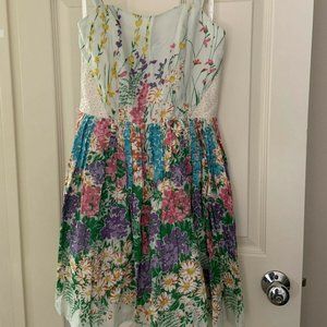 ASOS Oasis Dress with Climbing Floral Print - Fit & Flare Skater Dress - Small 4